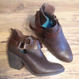 Brown Blowfish Ankle Booties Sz.12 Women's